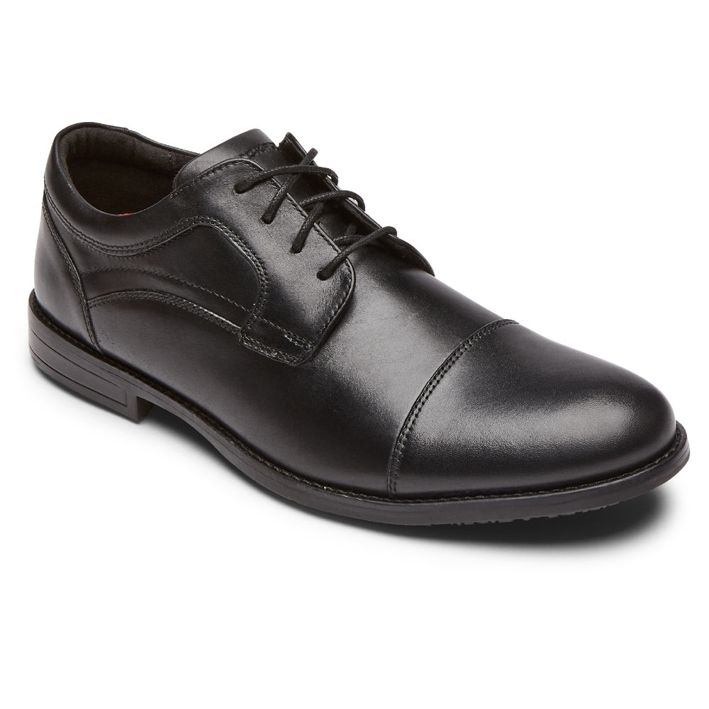 Rockport Oxfords Herre Svart - Mykel Cap Toe - QGVA16078